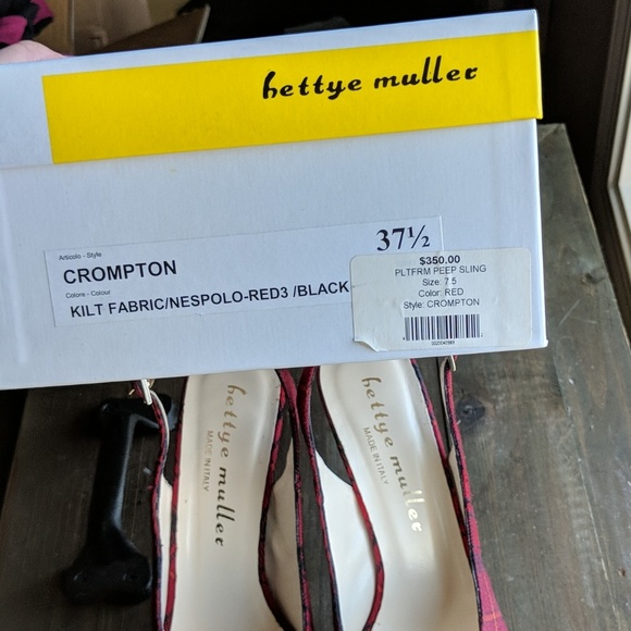 Plaid sling back heels - Picture 7 of 7